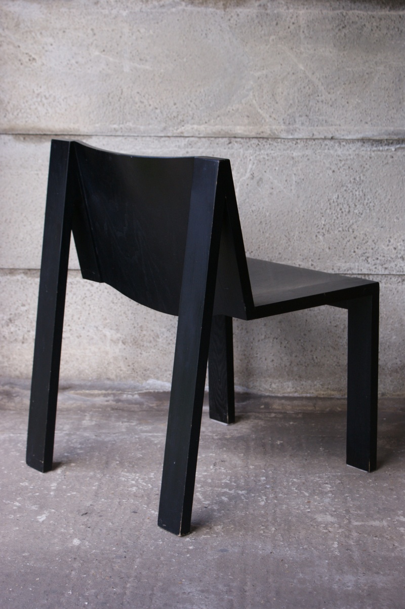 Black modernist Pastoe chairs