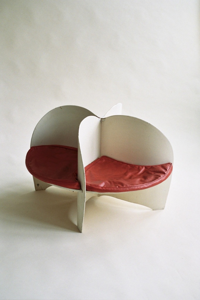 4 seater plywood chair for children, 1960s