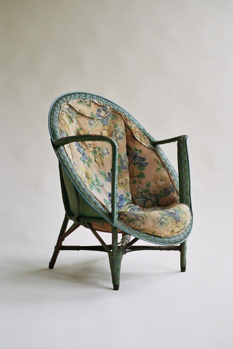 rattan chair seen in Adolf Loos Villa Muller 1930