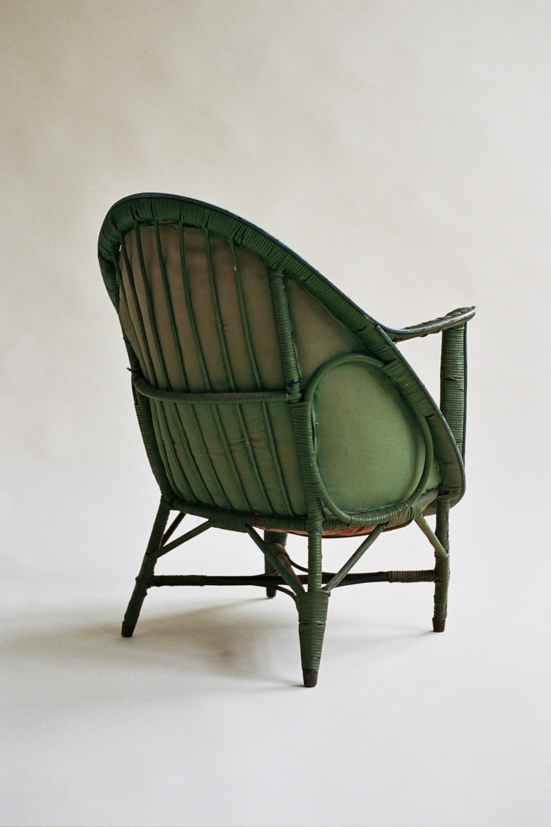 Rattan chair - Adolf Loos - Villa Muller - back