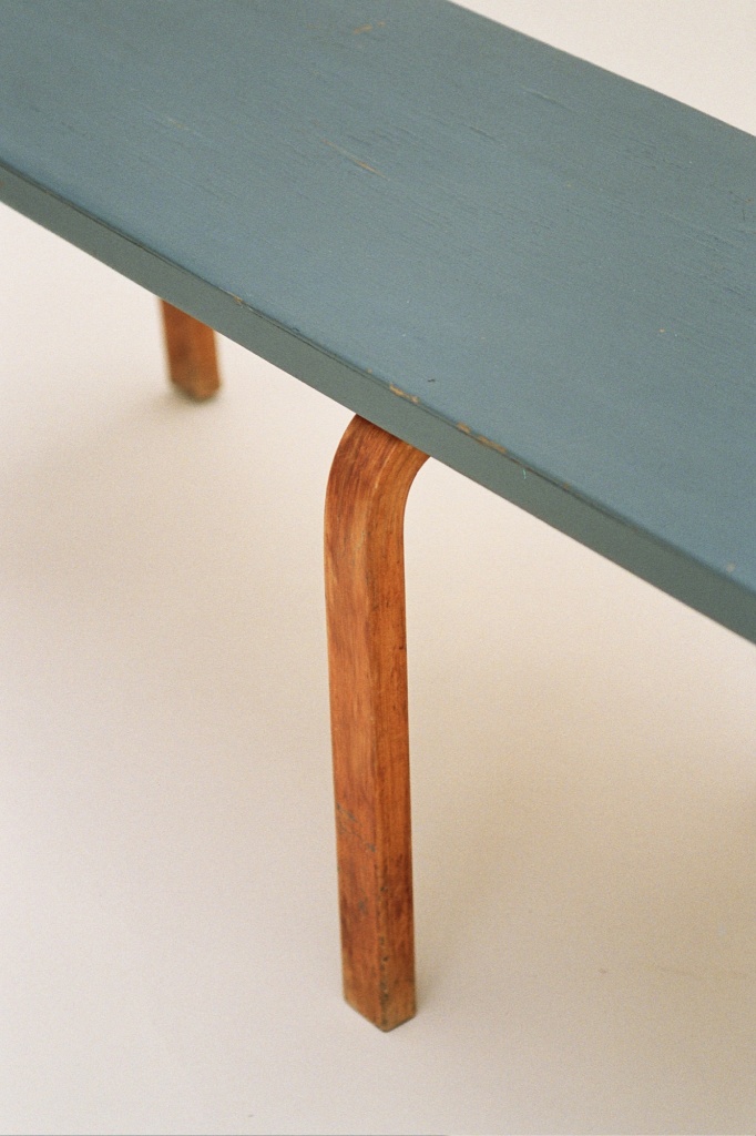 Alvar Aalto, six legged bench paint detail