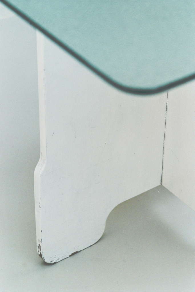 Saturn Table by Max Clendinning for his Maxima Range - glass and plywood