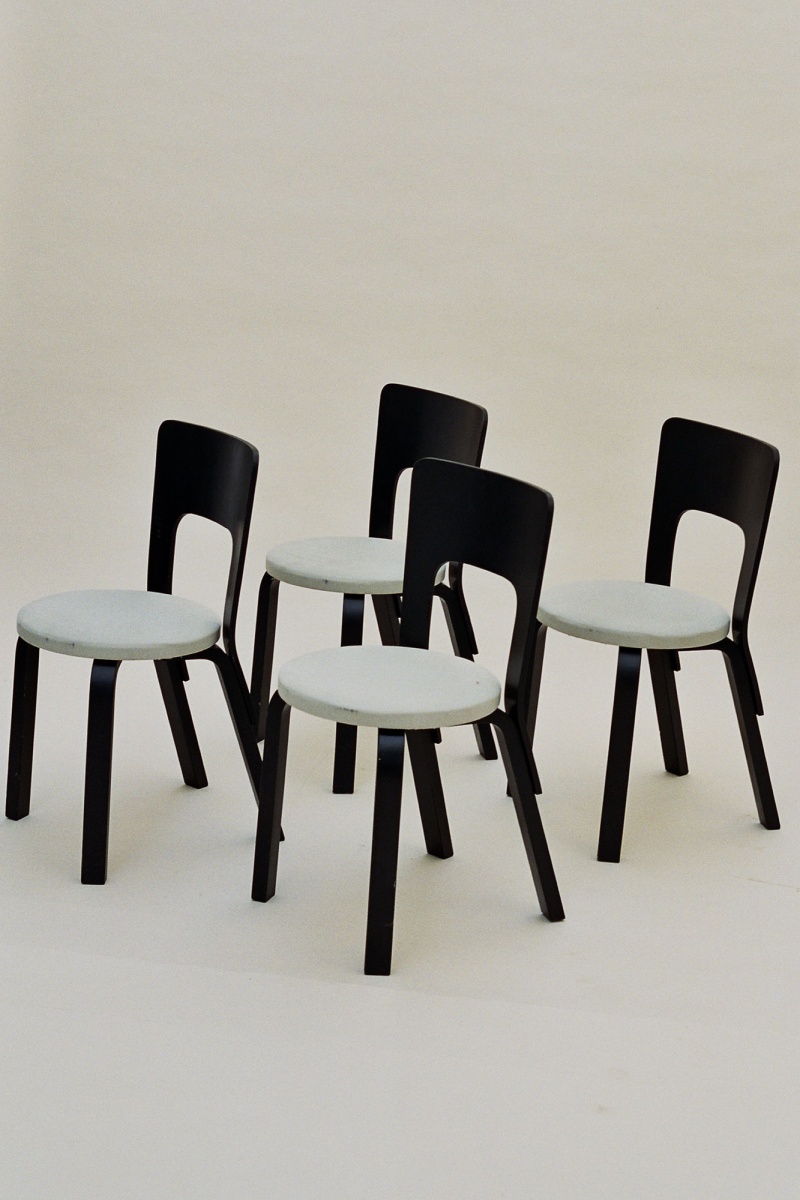 2x Dining Chair 66, Alvar Aalto, Artek, Finland, 1940-1950s