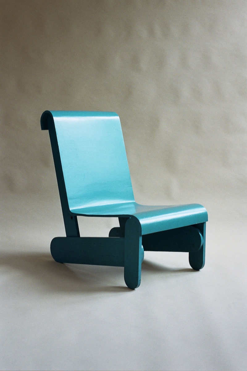 blue Gerrit Rietveld Beugel chair